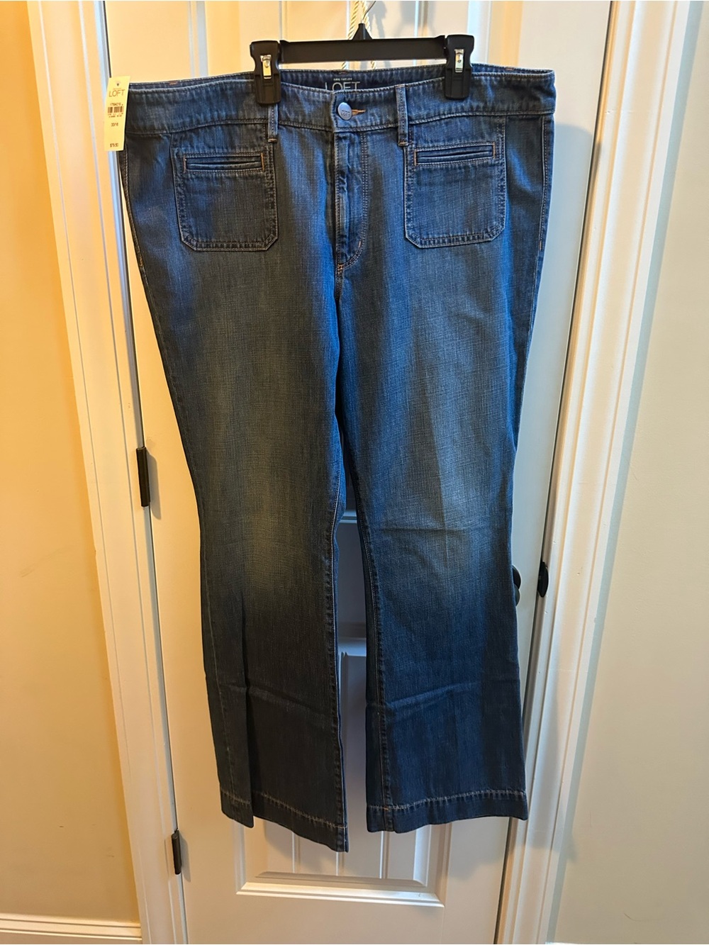 LOFT Women’s Bootcut Jeans in Dark Blue Denim